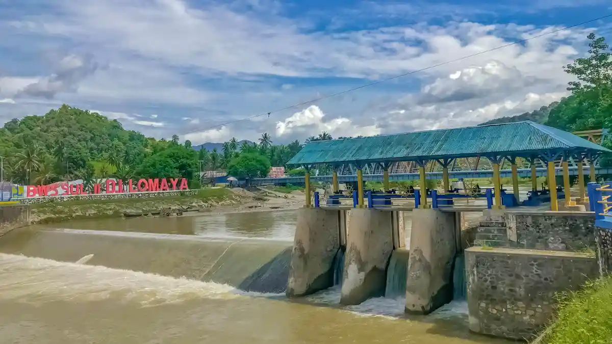 Bendung Lomaya Bone Bolango Gorontalo Dibangun Zaman Belanda Tahun 1912, Kini Masih Berdiri Kokoh