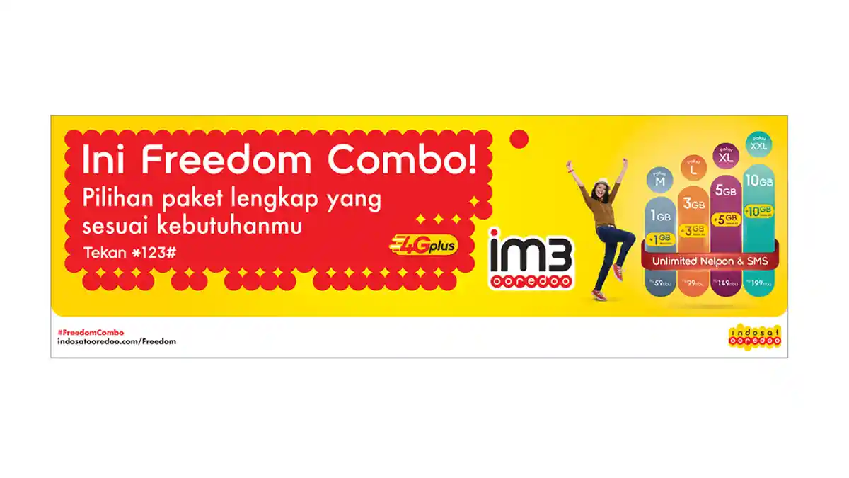 Freedom Combo, Internetan Superkencang di Jaringan 4G Plus dengan Kuota sampai 20 GB