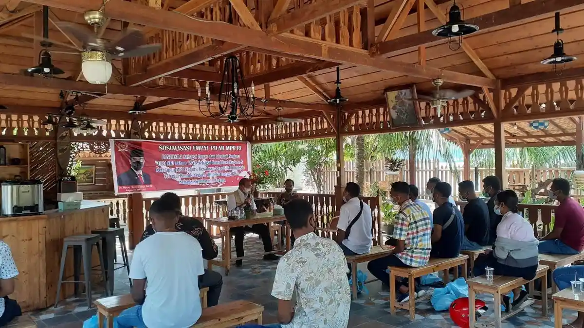 Sosialisasi 4 Pilar di Ambon, Nono Sampono Ajak Warga Gotong Royong Hadapi Pandemi Covid-19