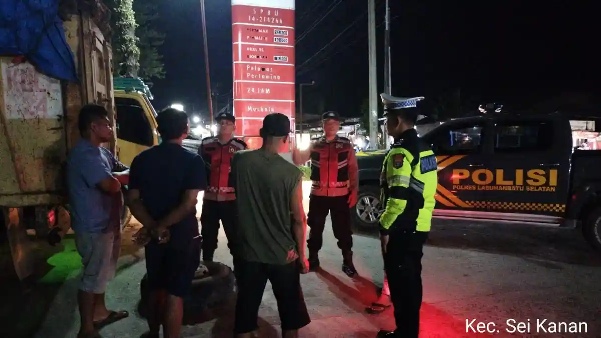 Patroli KRYD dan Blue Light, Polsek Sei Kanan Jaga Keamanan Wilayah Labuhanbatu Selatan