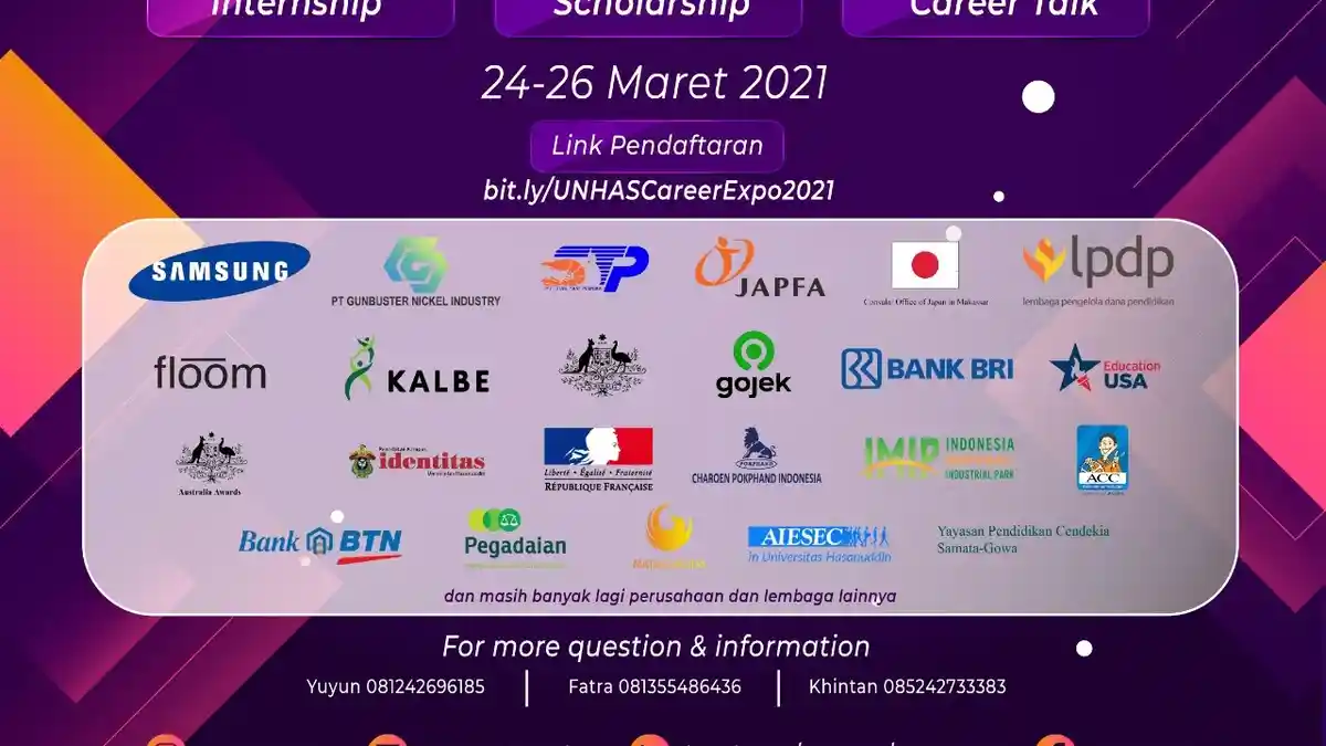 Cari Lowongan Kerja hingga Beasiswa, Kunjungi Unhas Career Expo 2021 via Virtual, Ini 18 Pesertanya? - event-unhas-career-expo-2021-digelar-direktorat-alumni-dan-penyiapan-karier.jpg