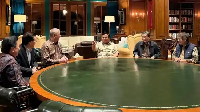 Saham Konglo Terbang-Terbangan Usai 5 Pengusaha Bertemu Prabowo di Hambalang Bogor