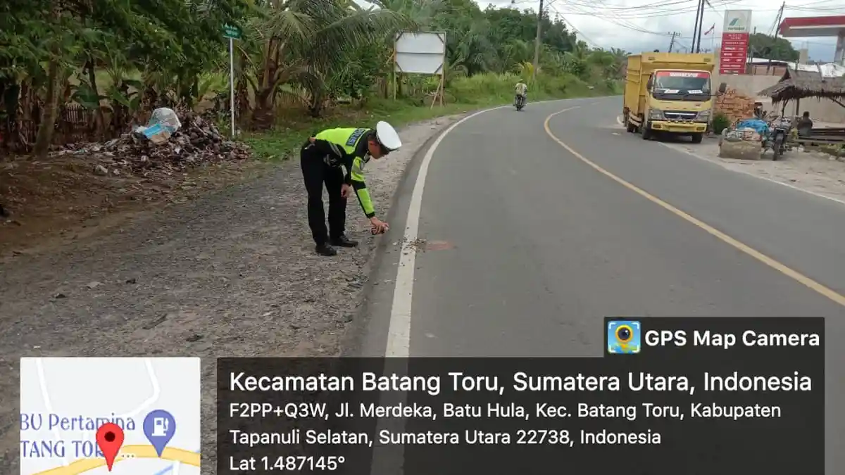 Berbonceng Tiga dengan Kecepatan Tinggi, Dua Sepeda Motor Tabrakan di Batang Toru  