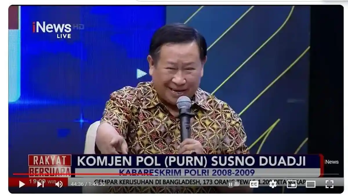 Susno Duadji Jawab Tudingan Vokal di Kasus Vina Karena Benci Polisi ...