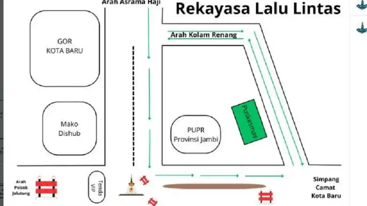 Ada Pawai Takbir Keliling di Kota Jambi, Waspadai Titik Macet dan Penutupan Jalan