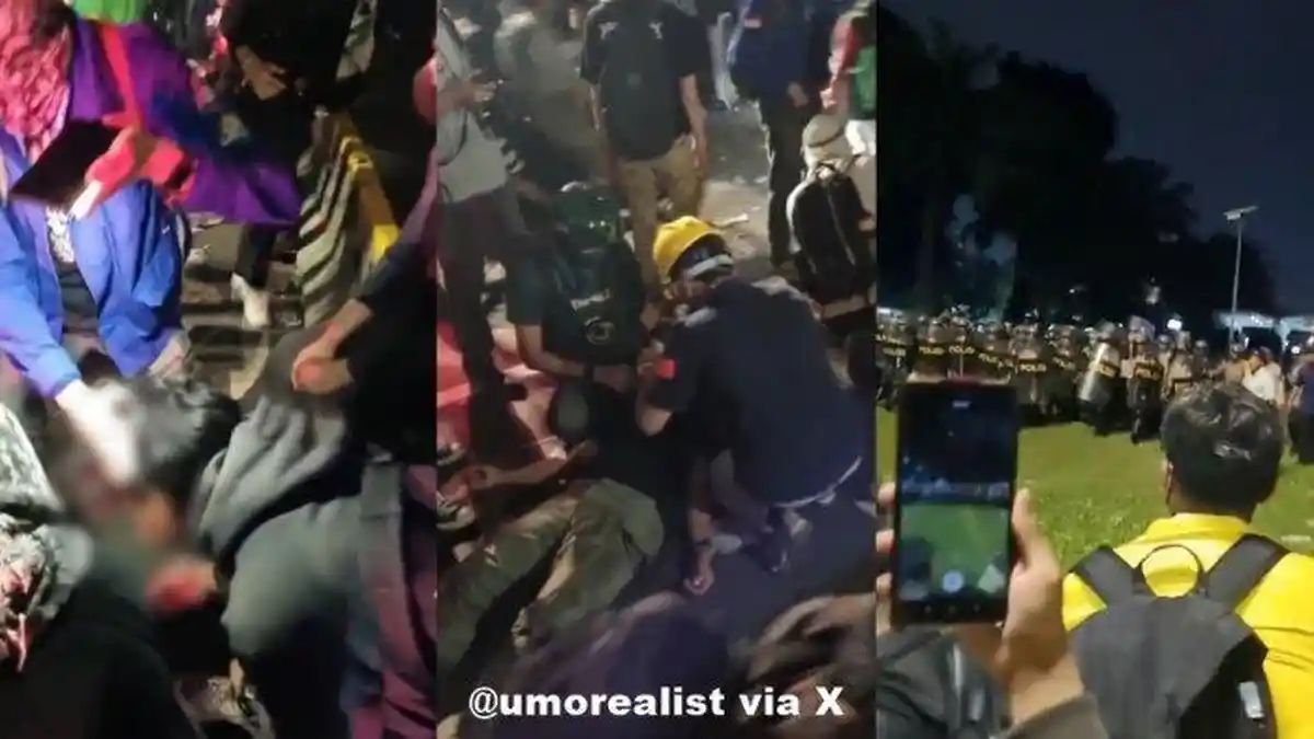 Viral Massa Pendemo Luka-luka saat Demo Tolak RUU TNI di Gedung DPR RI