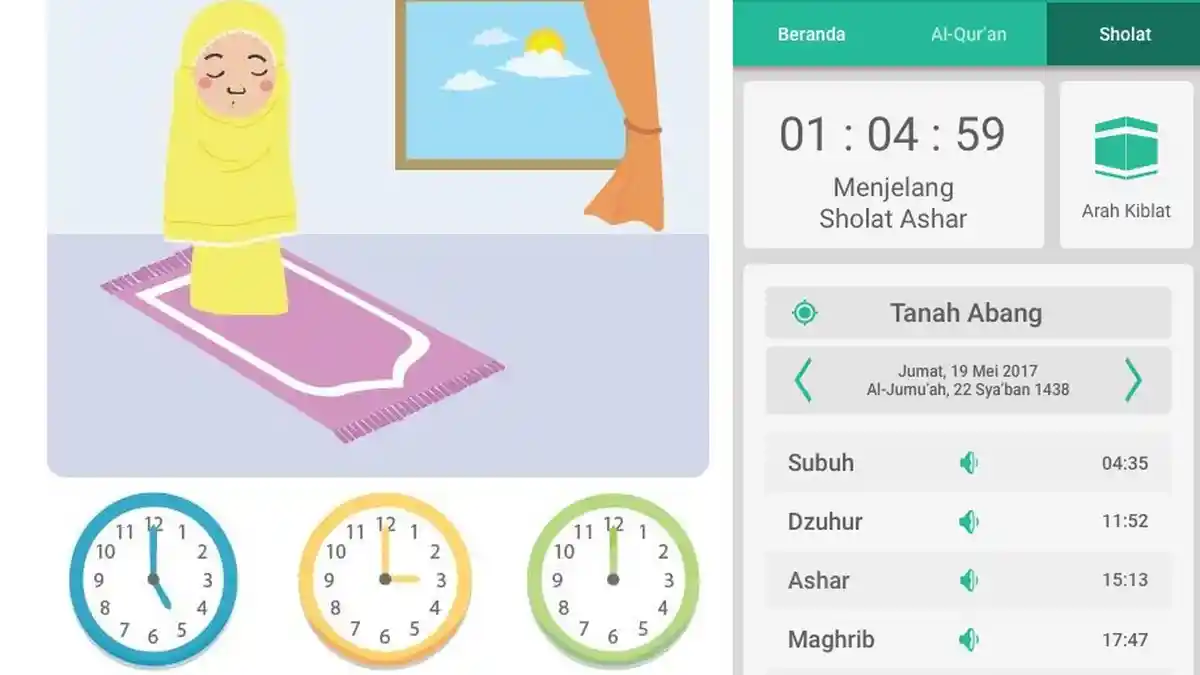 5 Aplikasi Pengingat Waktu Sholat Terbaik 2019, Bisa Jadi Solusi Bagi Kamu yang Sering Lupa Sholat