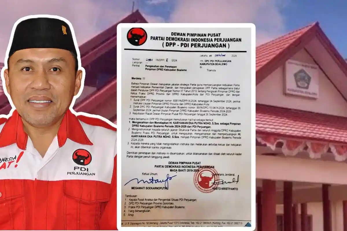 BREAKING NEWS DPP PDIP Masih Pilih Eka Putra Noho Jadi Ketua DPRD Boalemo Gorontalo