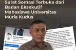Dinilai Rendahkan Kritik Mahasiswa, Anggota DPRD Kudus Rochim Sutopo Disomasi BEM UMK