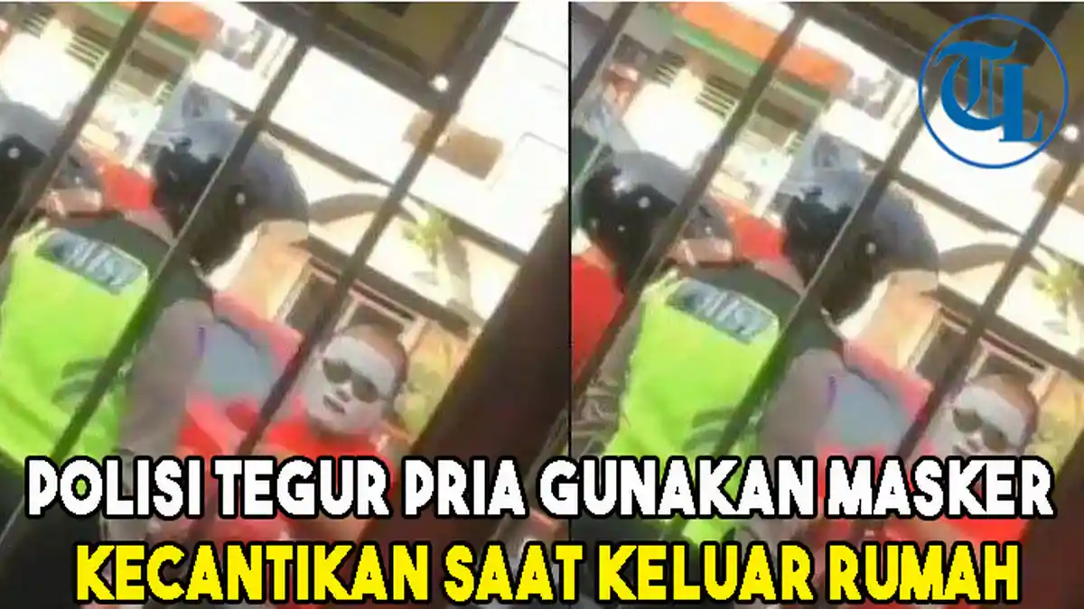 Viral Polisi Tegur Pria Gunakan Masker Kecantikan saat Keluar Rumah
