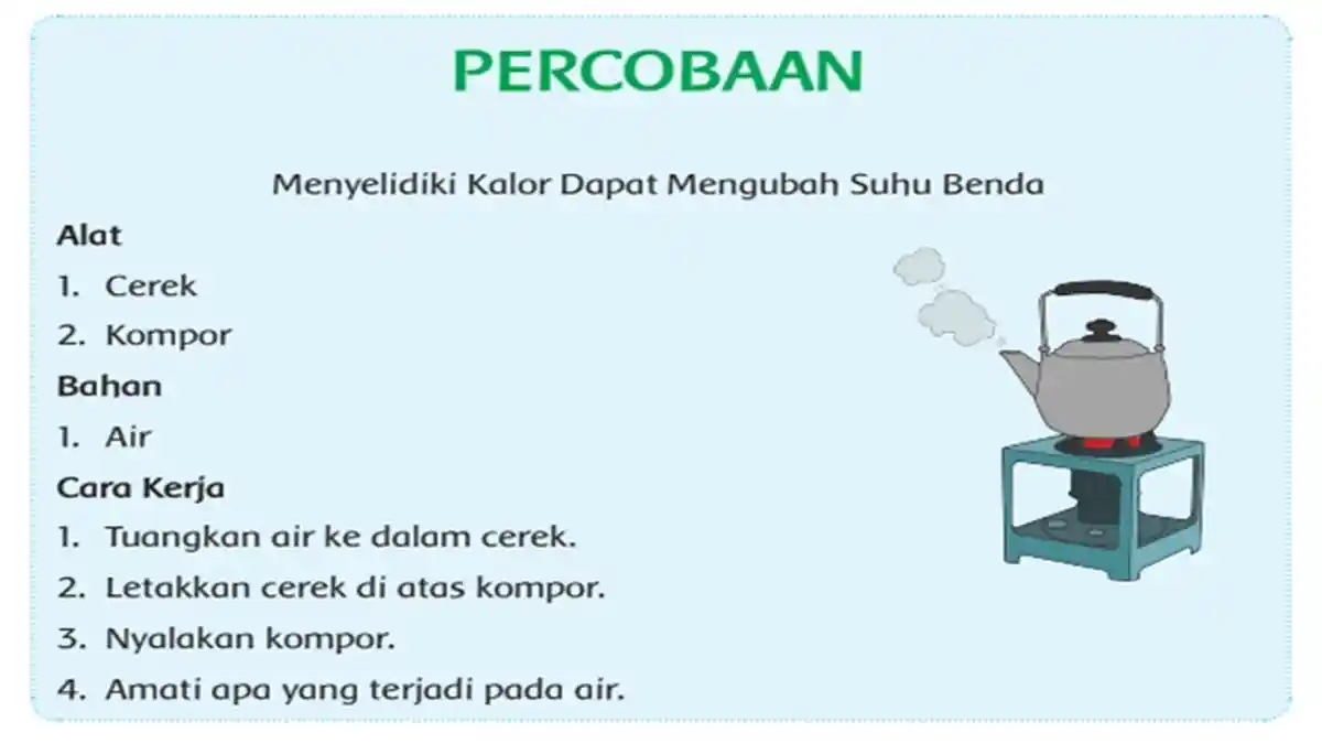 Simak Kunci Jawaban Tema 7 Kelas 5 Halaman 85 86: Kalor Mengubah Suhu Benda