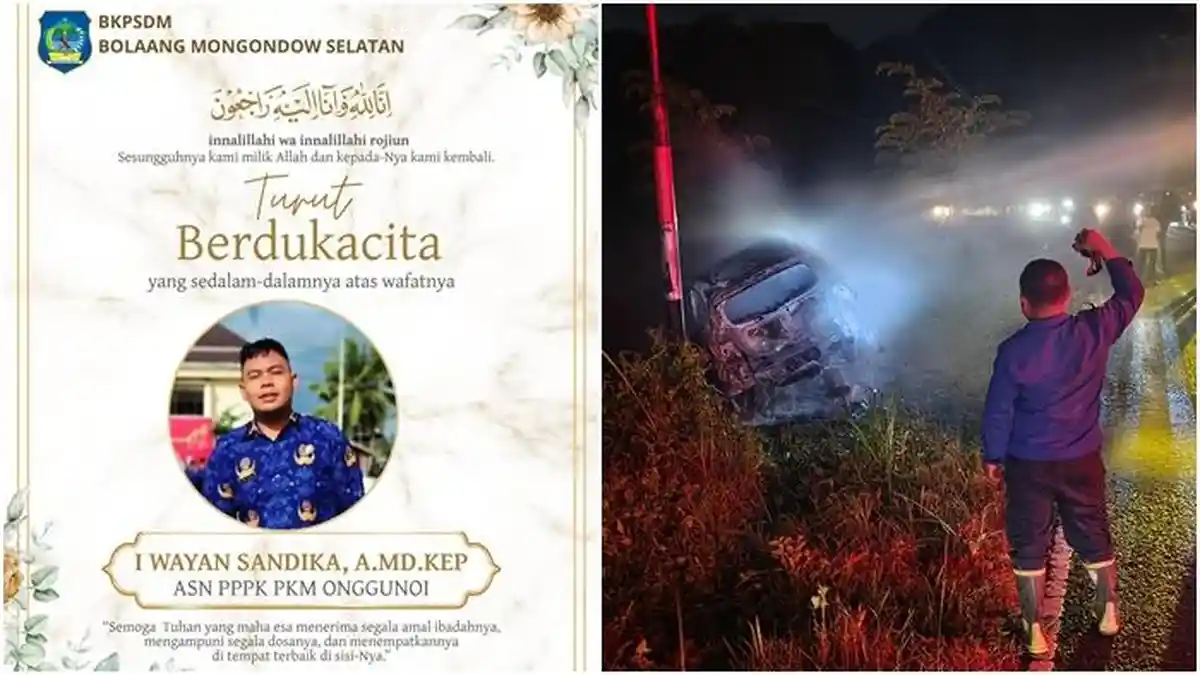 Sosok I Wayan Sandika, Korban Meninggal Mobil Terbakar di Bolmong Sulut, Seorang ASN di Bolsel - Tribunmanado.co.id