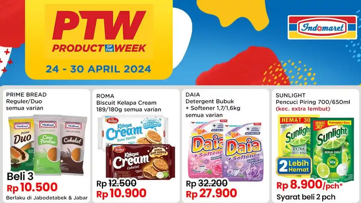 Promo Indomaret Hari Ini 30 April 2024, Daia dan Sunlight Turun Harga, Minyak Goreng 2L Rp33.100