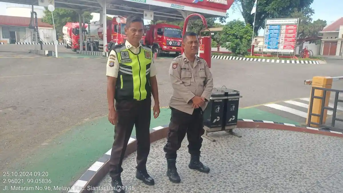 Pengamanan PT Pertamina di Pematangsiantar, Unit Pamobvit Polres Setempat Cegah Potensi Gangguan