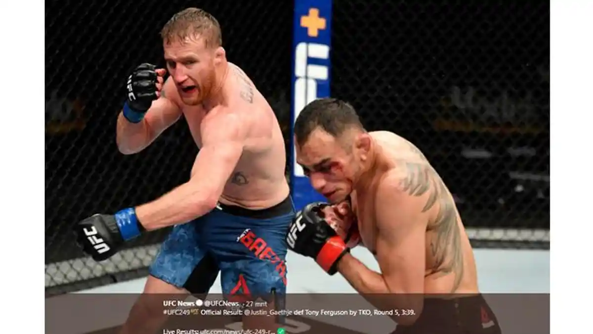 UFC 249 Brutal, Tony Ferguson Dilarang Bertanding 2 Bulan Setelah Dihajar Justin Gaethje