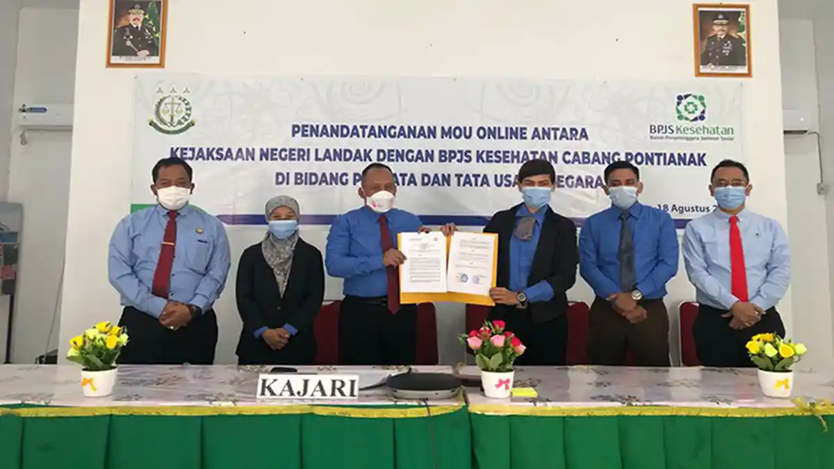Kejari Landak MoU Dengan BPJS Kesehatan Cabang Pontianak