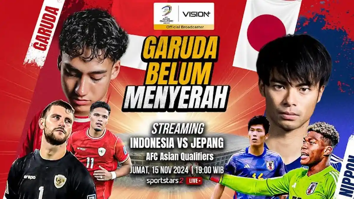 LIVE RCTI Plus Vision+ Indonesia vs Jepang Malam Ini Pukul 19.00 WIB ...