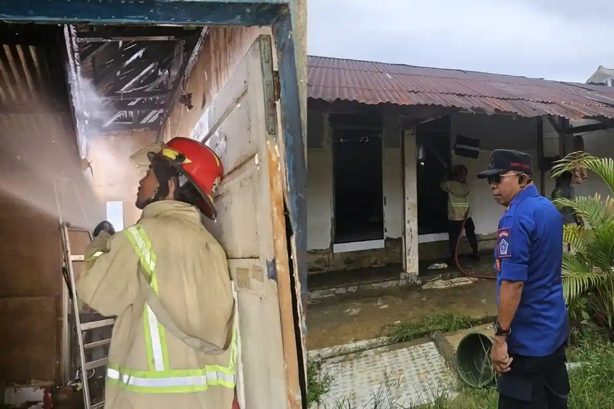 Kos-kosan di Lorong Pelangi Kendari Sulawesi Tenggara Terbakar, 4 Kamar Rusak