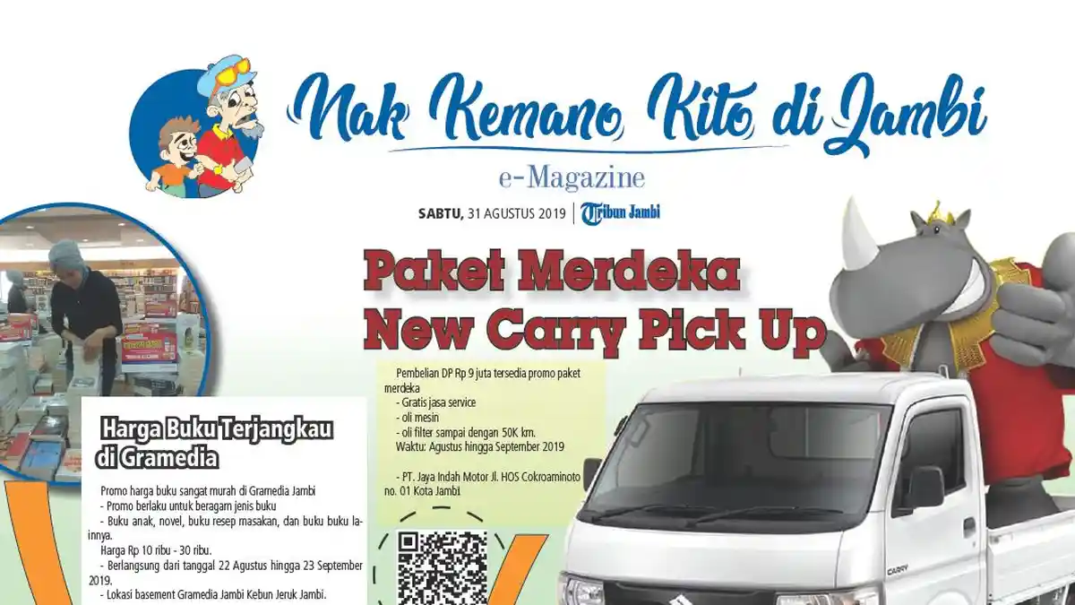 NAK KEMANO KITO: Panduan Acara Menarik di Jambi 31 Agustus-8 September 2019