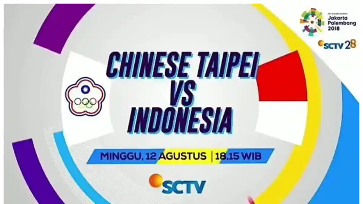 LIVE Streaming Indonesia vs Taiwan Sepak Bola Asian Games 2018 di SCTV Pukul 19.00 WIB
