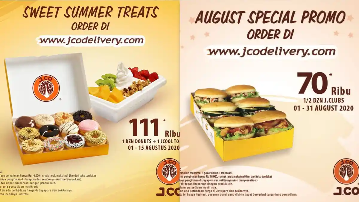 Promo J.CO Bulan Agustus 2020 - Mau J Clubs, Donat atau JCool?