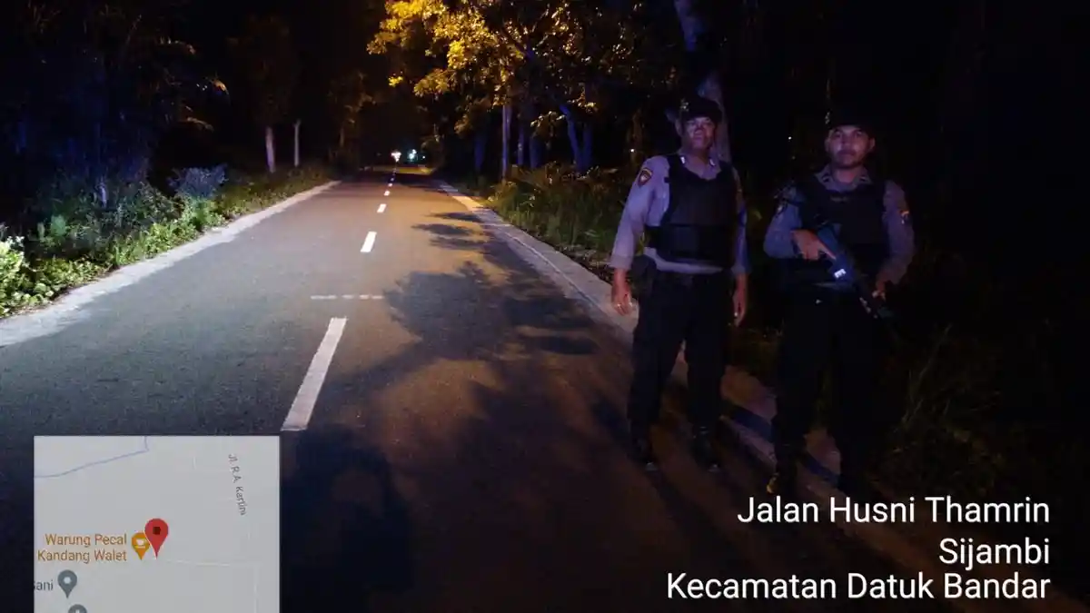 Cegah Begal dan Kejahatan Semacamnya, Samapta Polres Tanjung Balai Patroli Malam Hingga Pagi