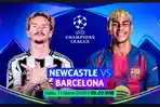 Live Moji TV! Link Streaming TV Online 16 Besar UCL Newcastle United vs Barcelona Main Jam 03.00 WIB