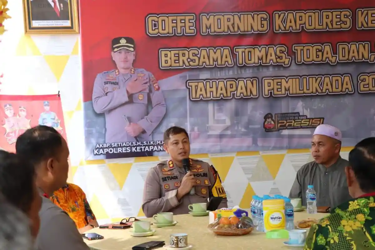 Perkuat Sinergi Jaga Kamtibmas, Kapolres Coffee Morning Bersama para Tokoh di Ketapang 