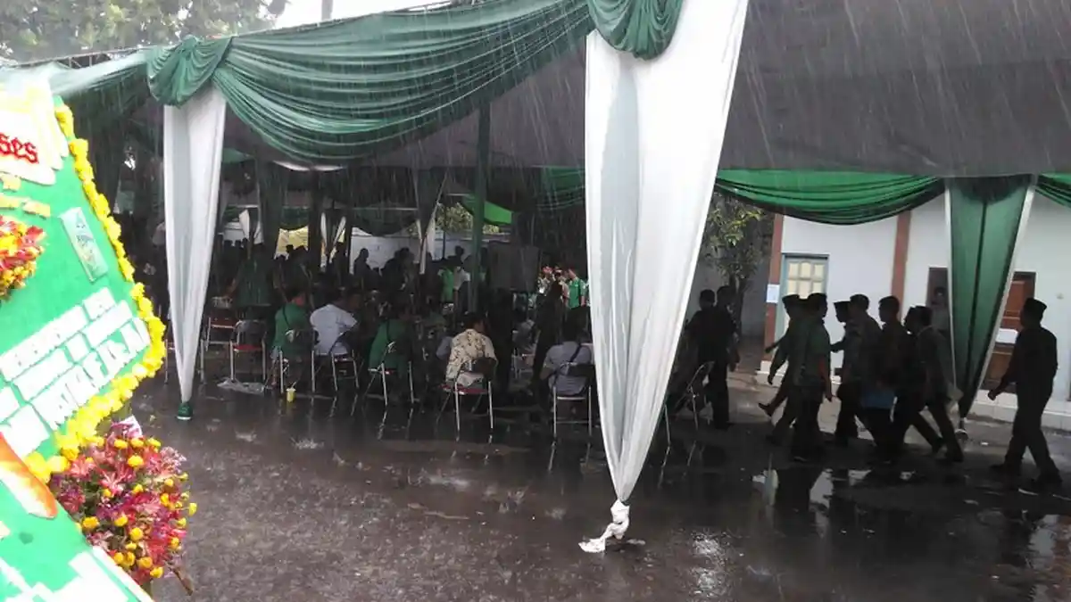 Hujan Turun di Lokasi Kongres GP Anshor