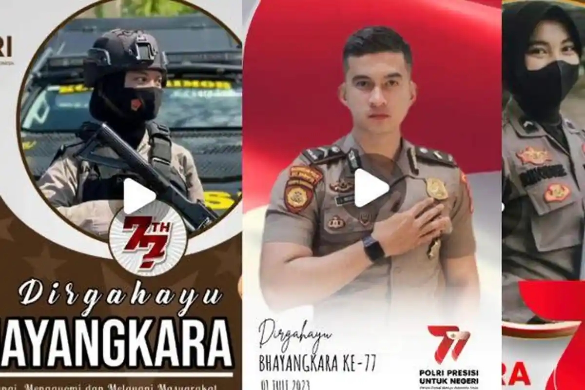 20 Template CapCut HUT Bhayangkara 2023, Cukup Masukkan Foto ke Twibbon Video dan Bagikan ke IG/WA