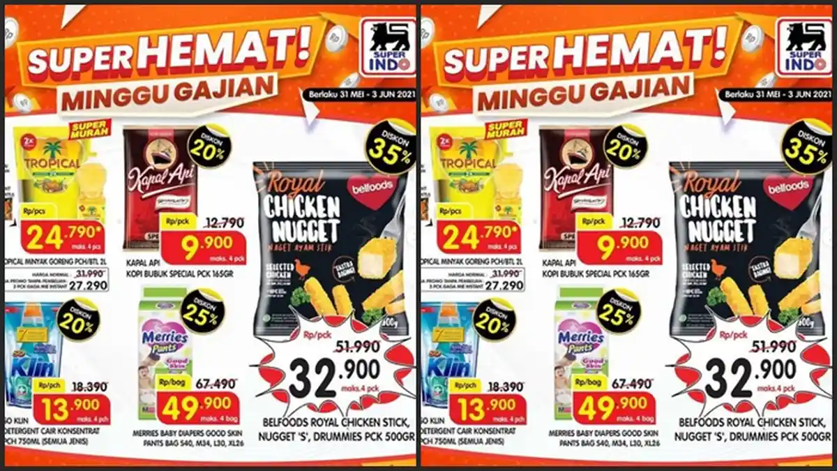 KATALOG PROMO Superindo Selasa 1 Juni 2021, Minyak Goreng, Nugget dan Pampers Anak Murah