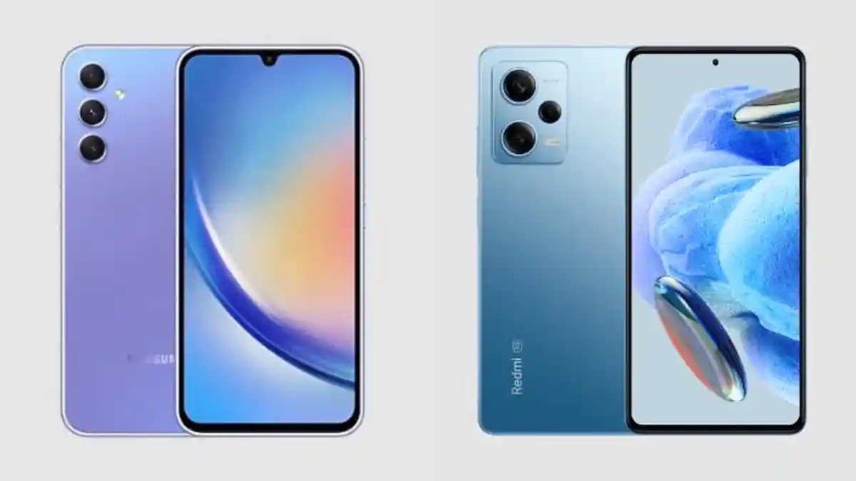 Perbandingan Spek dan Harga HP Samsung Galaxy A34 5G dengan Xiaomi Redmi Note 12 Pro 5G