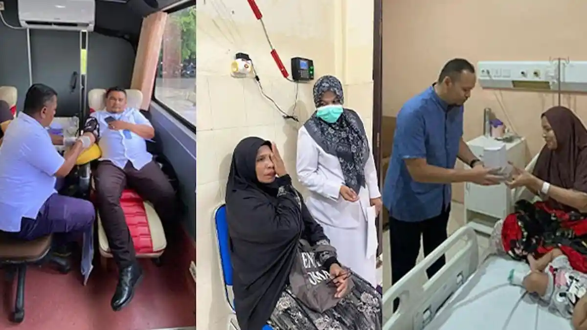 RSPUR Gelar Pengobatan Massal, Donor Darah, dan Beri Bingkisan untuk 450 Pasien