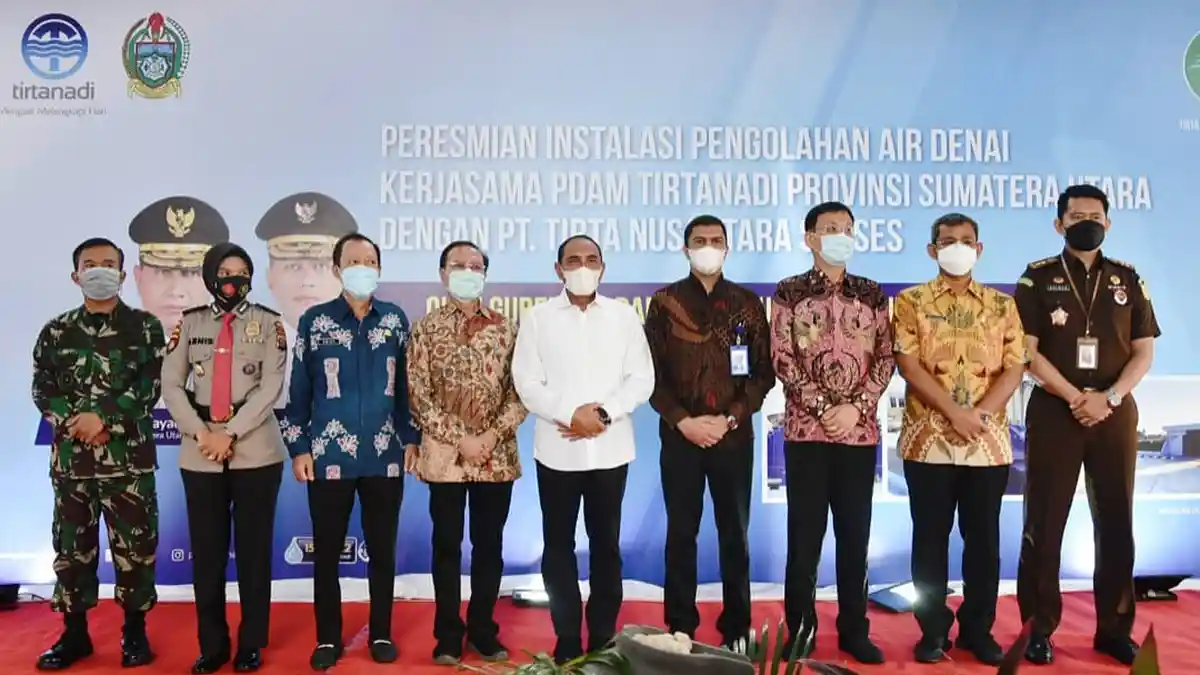 Gubsu Edy Rahmayadi Resmikan Instalasi Pengolahan Air Minum Denai