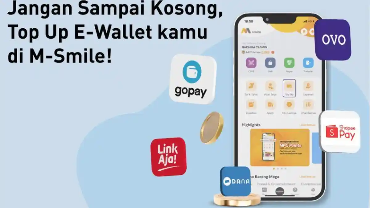 Cara Top Up Saldo OVO, GoPay, dan ShopeePay di Bank Mega, Bisa Pakai ATM dan M-Smile