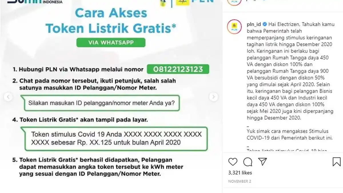 Cara Klaim Token Listrik Gratis PLN Mulai 7 Januari hingga Maret 2021, Akses stimulus.pln.co.id