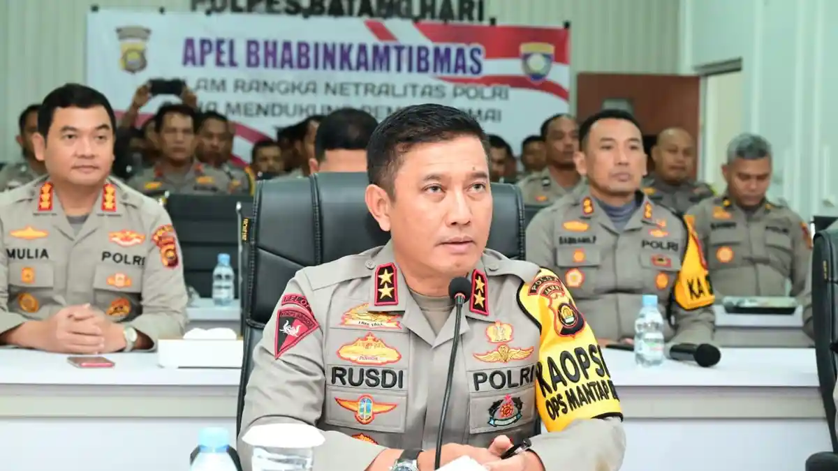 Kapolda Jambi pimpin Apel Bhabinkamtibmas dan Beri Arahan Terkait Netralitas Polri