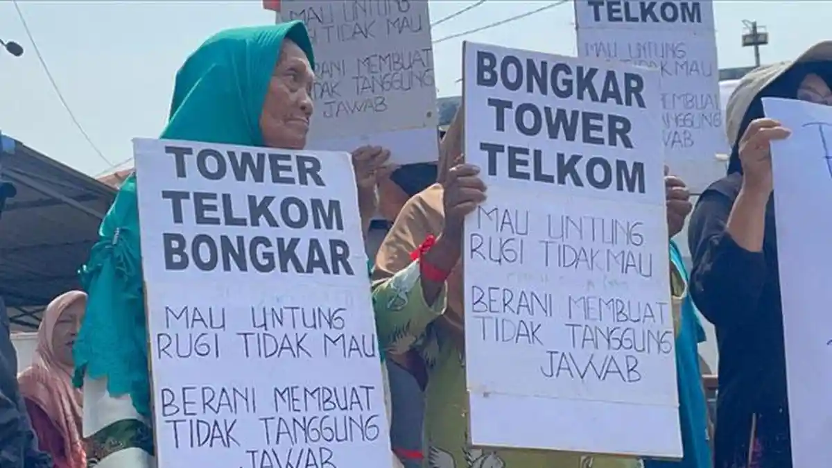 Warga Demo Tower BTS di Ploso Jombang, Telkom: Tunggu Hasil SLF, Pengelolaan di Tangan Mitratel