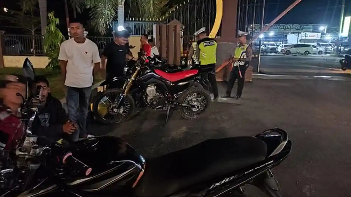 Patroli Malam Minggu, Satlantas Amankan Kendaraan Gunakan Knalpot Brong