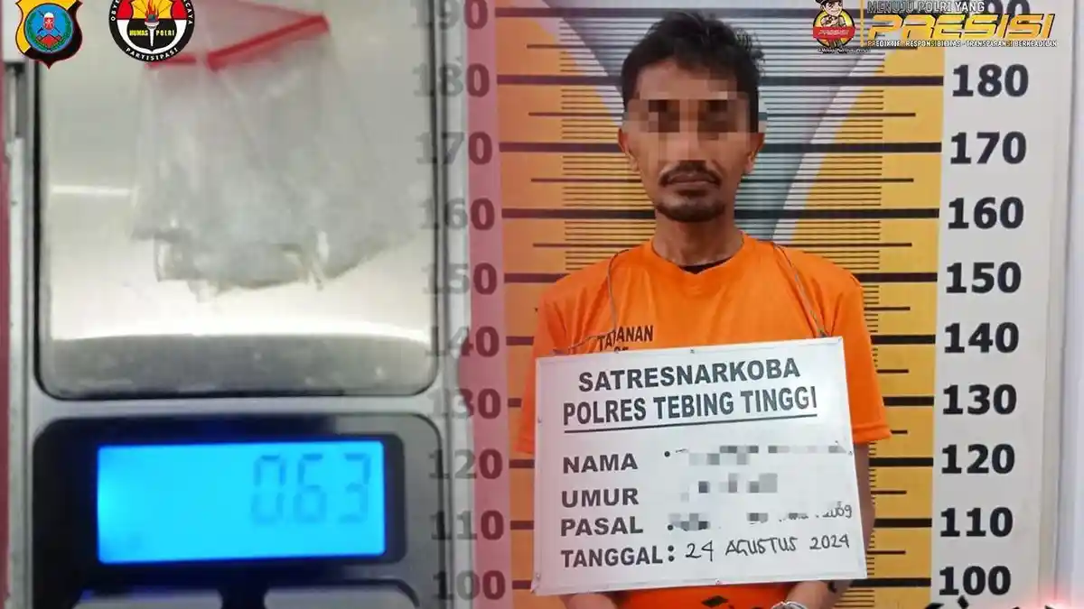 Residivis yang Tak Jera, Edarkan Sabu di Tepi Jalan lalu Ditangkap Satnarkoba Polres Tebingtinggi 