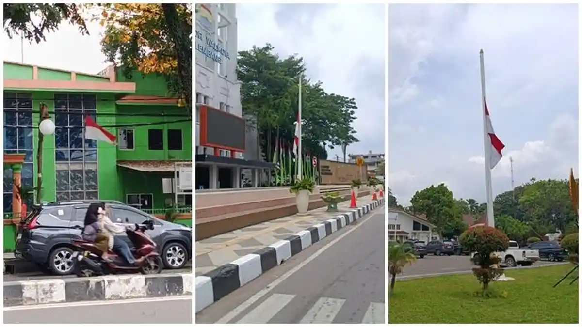 Wapres ke-6 Try Sutrisno Wafat, Instansi Pemerintahan di Palembang Kibarkan Bendera Setengah Tiang