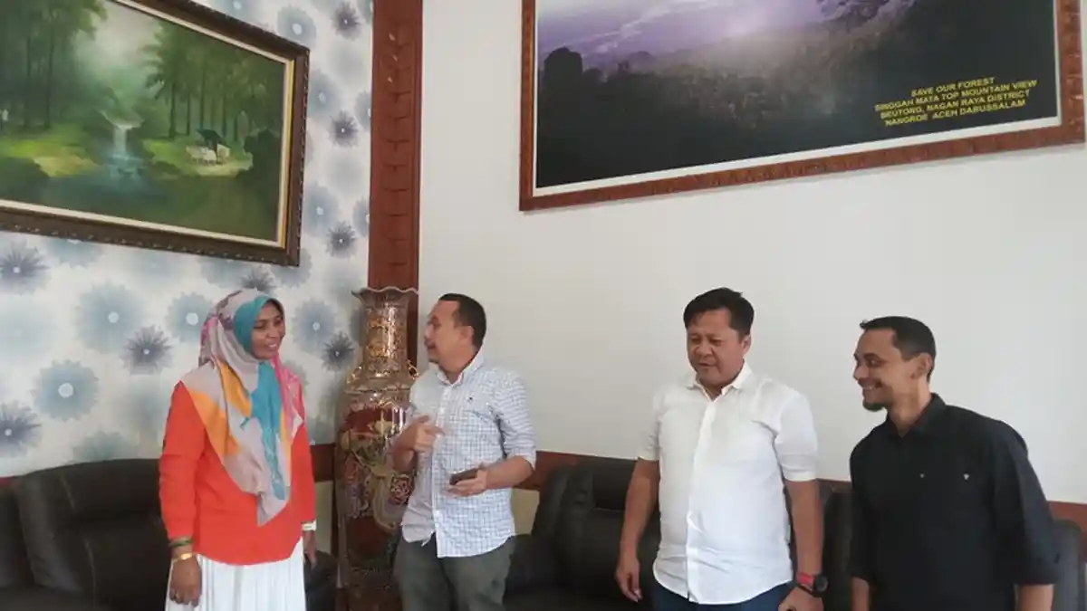 Pemred dan Wapim Serambi Indonesia Silaturahmi dengan Pj Bupati Nagan Raya