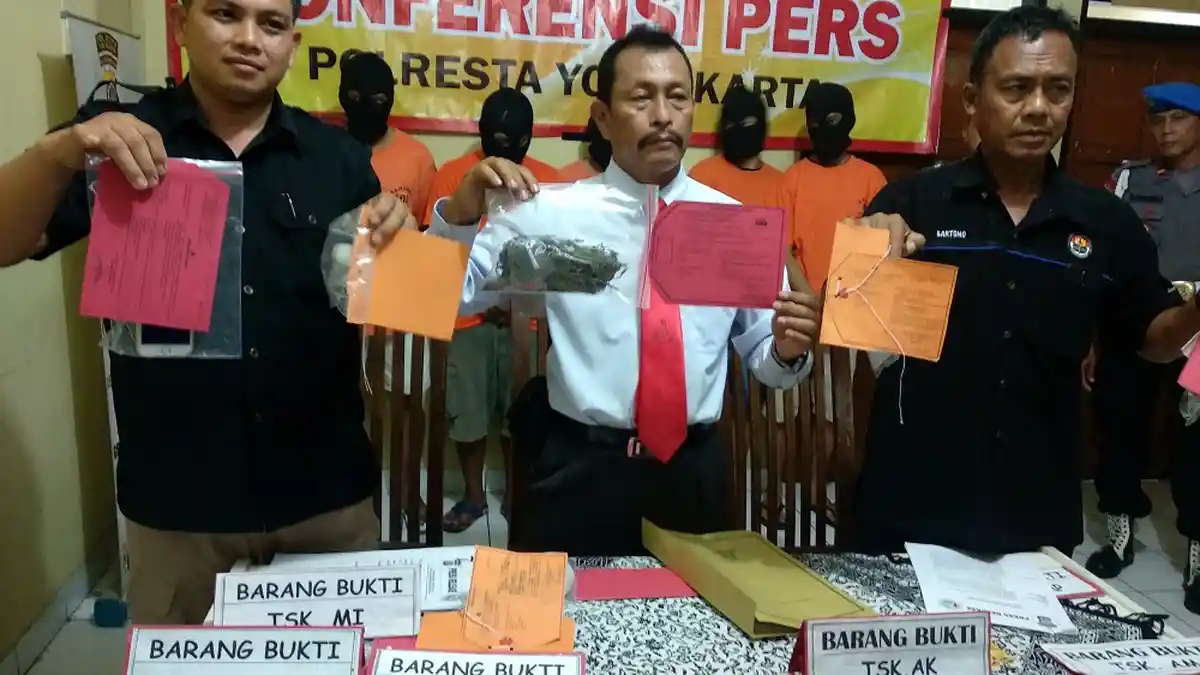 9 Penyalahguna Narkotika Diamankan Polresta Yogyakarta