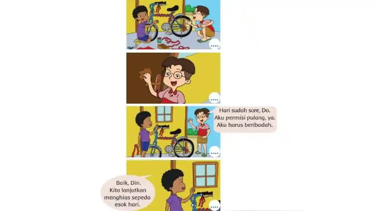 SOAL & KUNCI JAWABAN Tema 1 Kelas 2 SD Subtema 2 Hal 63-65, Urutkan Gambar-gambar Ini Jadi Cerita!