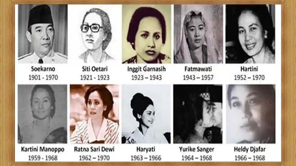 Soekarno dan Kisah Cintanya, Ini 9 Istrinya, Ada yang Tetap Perawan hingga yang Terakhir dari Kaltim