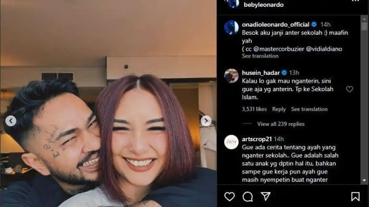 Dicap Patriarki, Onadio Leonardo Janji Antar Anak ke Sekolah usai Banjir Kritik: Maaf Ya