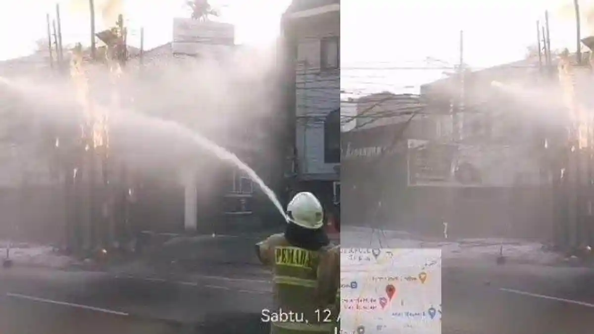 ASTAGHFIRULLAH! Kabel Semrawut Milik PLN di Kebayoran Baru Kebakaran, Diduga Korsleting, Warga Panik