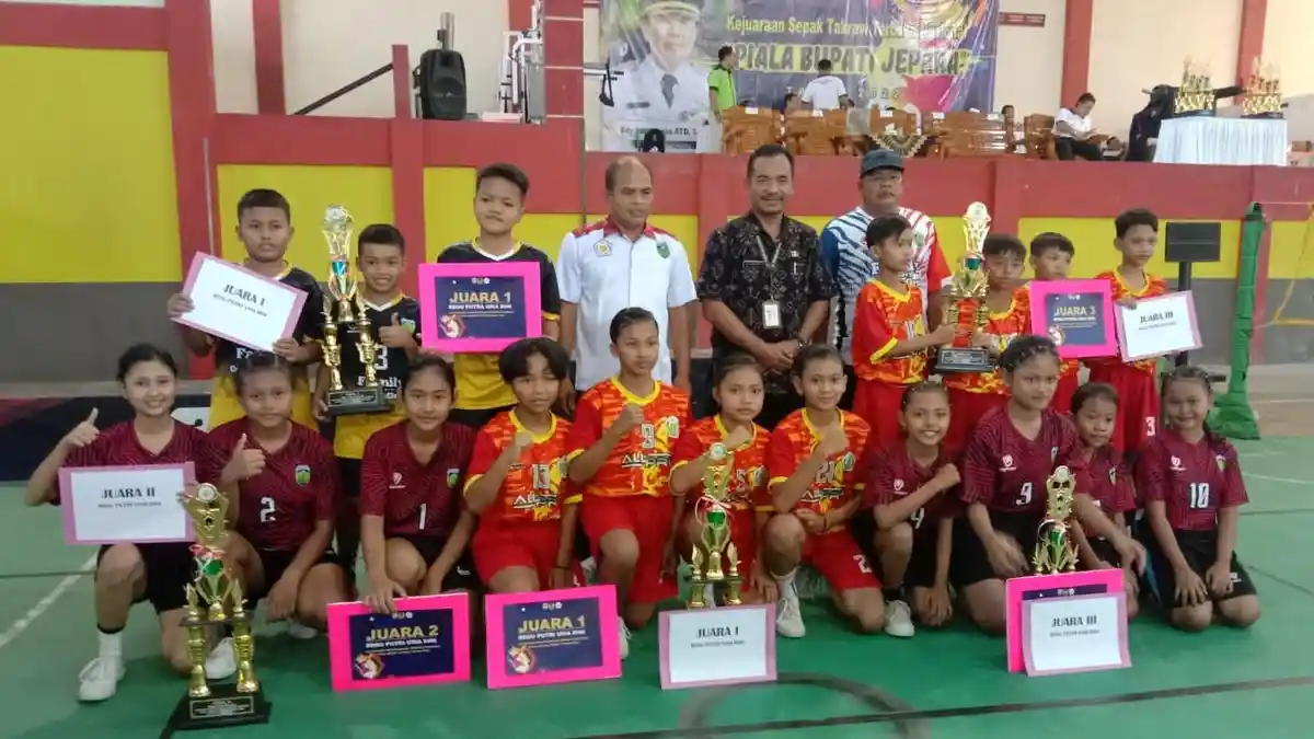 Tim Kota Ukir Sapu Bersih Gelar Juara Kejurnas Sepak Takraw Piala Bupati Jepara