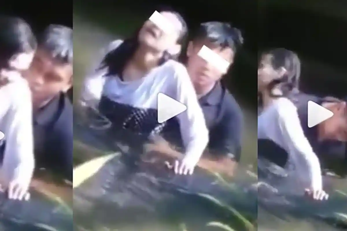 Pura-pura Berendam di Air, Ternyata Pasangan Kekasih Ini Sedang Begituan