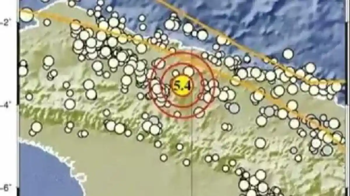 Gempa Hari Ini Sabtu 26 April 2025 Guncang Keerom Papua, 5.4 Magnitudo, Simak Data BMKG